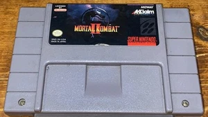 Mortal Kombat (Super Nintendo SNES, 1993) Tested Working - Picture 1 of 3