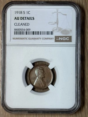 1918 S Lincoln Cent AU Details - Image 1 of 3