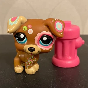 Auténtico perro Jack Russell Littlest Pet Shop #1579 flor marrón - Imagen 1 de 12