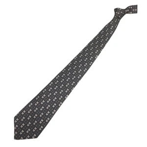 Good condition Chanel Coco Mark Tie Silk Floral Suit Business black - Picture 1 of 8