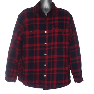 Duluth Shacket Herren M rot blau kariert gefüttert Druckknopfleiste Holzfäller Outdoor Freizeit - Bild 1 von 6