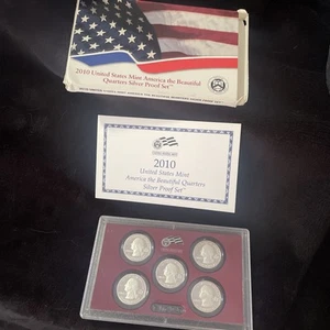 2010-S America The Beautiful Silver Quarters Proof Set With Box and COA - Picture 1 of 1