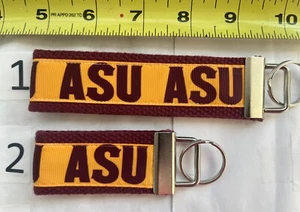 Arizona State Keychain College Fob Wristlet Stocking Stuffer Gift 4 Him Her ASU - Imagen 1 de 2