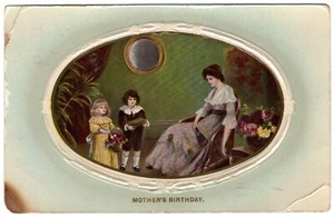 Mother's Birthday Art Card Arno Artchrom Series 4066 DB Postcard Posted 1910