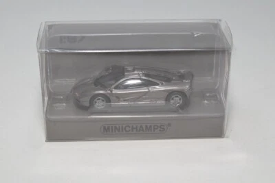 A82 1:87 MINICHAMPS 870 133824 MCLAREN F1 ROADCAR 1994 GRIGIO METALLIZZATO MIB - Immagine 1 di 4