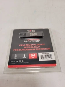 BackMeUp with FixMeStick - Automatic Virus-Free backups - 3pc 1yr 64gb - Picture 1 of 3