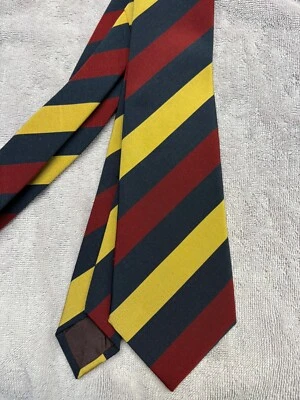 NWOT Atkinson’s Royal Irish Poplin Tie Silk/Wool Stripes 3 5/8"W x 56"L Ireland - Image 1 of 4
