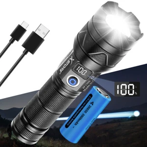 Linterna recargable LED brillante Supe potente antorcha impermeable para emergencia - Imagen 1 de 13