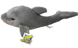 The Petting Zoo Dolphin Stuffed Animal Plush Gray Dolphin 15" - Picture 1 of 4