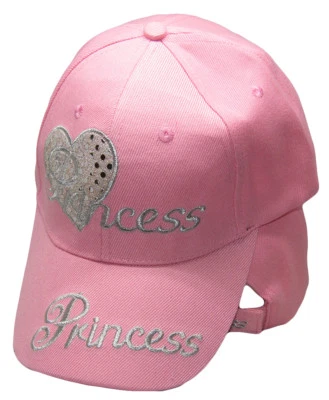 Princess Pink Heart Ladies Woman Embroidered Cap Hat Premium Quality - Image 1 of 2