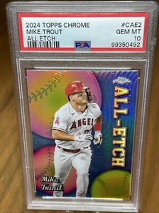 2024 Topps Chrome Mike Trout All Etch #CAE2 PSA 10 - Picture 1 of 2
