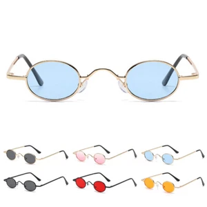 Vintage Small Oval Sunglasses John Lennon Retro Hippie Cool Sun Glasses Eyewear - Picture 1 of 18