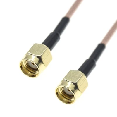 RPSMA male to RPSMA male plug connector lot RF Coaxial Jumper Coax Cable RG316 - Image 1 of 2