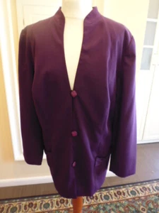 BLAZER JACKE FESTLICH  Farbe - PFLAUME Gr. 52  54  56 NEU - Bild 1 von 3