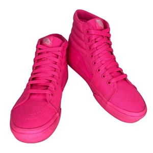 Vans Sk8 Hi Hot Pink Mens Size 7.5 / Women’s 9 Monochrome High Top Skate Shoes - Picture 1 of 8