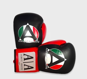 "Always Amazing MX 10oz Boxing Gloves - Black Red, Laced Training" - Picture 1 of 5