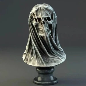 Velo, segador de la muerte, calavera, decoración del hogar, decoración artesanal de resina de Halloween - Imagen 1 de 3
