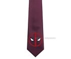 Cravate cravate cravate cravate jacquard tissée maigre et étroite 2,5 pouces Deadpool Symbol brassard liens