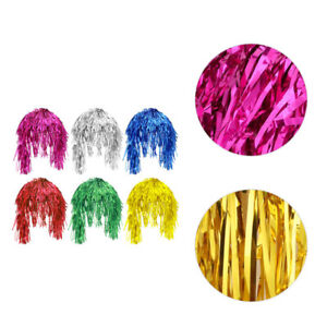  6 pièces perruque décorative cheveux robe de fête brillante perruques néon accessoires flash pour enfants
