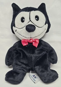 Vintage Felix the Cat Beanbag Plush Stuffed Animal Toy Comics Cartoons Black Cat - Picture 1 of 9