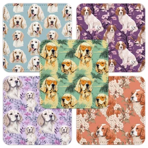 COASTER DRINKING PLACEMAT MAT|CUTE CLUMBER SPANIEL PUPPY DOG CANINE PATTERN #A2 - Picture 1 of 41