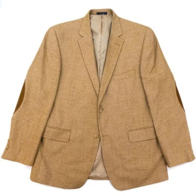 Parches para codos de abrigo deportivo de espiga bronceado suave CLUB ROOM; por etiqueta 42R/aprox. 41R Foto 1 de 4