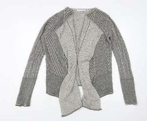 Eight Eight Eight Womens Grey V-Neck Cotton Blend Cardigan Size M - Picture 1 of 12