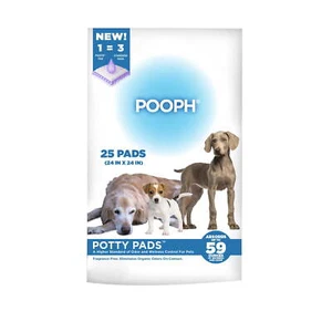 POOPH Puppy Pads 25 Count, Unscented, 24.00 x 24.00 x 0.25 Inches - Picture 1 of 6