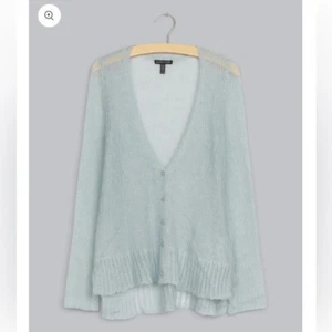 Eileen Fisher | Damen Cozy Longline Airy Washed Mohair Strickjacke Größe L - Bild 1 von 9