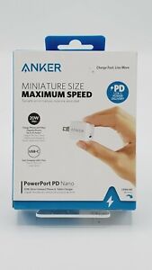 Anker Wall Charger Unit (PowerPort PD Nano) 20W USB-C Compact Fast (White)