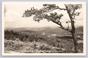 RPPC Blue Ridge Parkway Flat Rock Overlook Linnville NC North Carolina Postcard - Picture 1 of 2