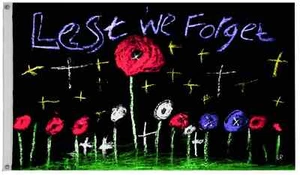 Poppy Field Polyester 5'x3' Flag - Picture 1 of 5