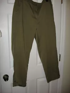 Chicos, pantaloni crop alla caviglia, zip davanti, tasche, verde salvia, orlo a linguetta, 3,XL - Foto 1 di 10