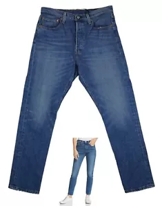 Levi's 501 Skinny Stretch Fit High Rise Women's Denim Jeans 31Wx28L NWT Blue - Picture 1 of 1