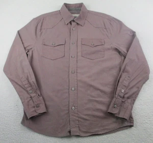 Ditch Plains Mens Large L Western Shirt Red Long Sleeve Cowboy Cotton New York - Picture 1 of 9