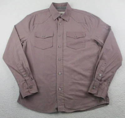 Ditch Plains Mens Large L Western Shirt Red Long Sleeve Cowboy Cotton New York - Image 1 of 4