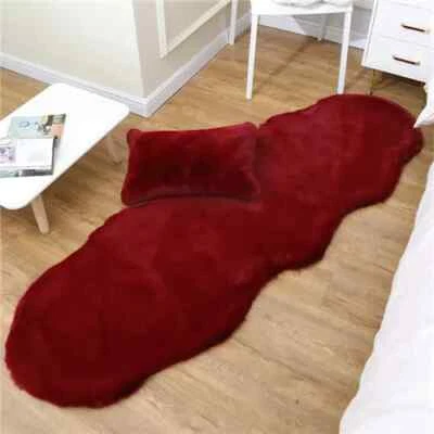 Soft Faux Fur Carpets Fluffy Area Rugs for Living Room Bedroom Bedside Mats - Image 1 of 4
