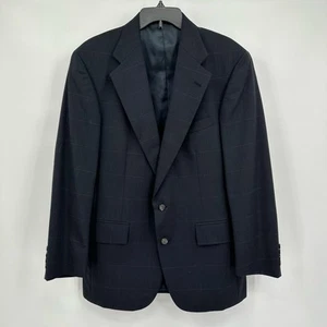 Polo University Club Ralph Lauren Mens Blazer Size 44R Black Wool Classic Preppy - Picture 1 of 12