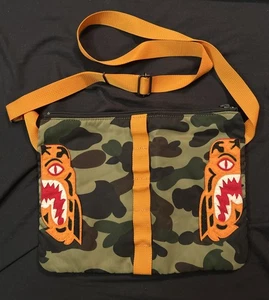 A Bathing Ape Bape X Porter Shark Camo Crossbody Bag Travel Case Tiger - Picture 1 of 11