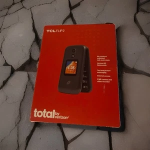TCL Flip 2 Prepaid Flip Phone Gray 16GB 4G LTE T408DL TOTAL BY VERIZON Open Box - Picture 1 of 5