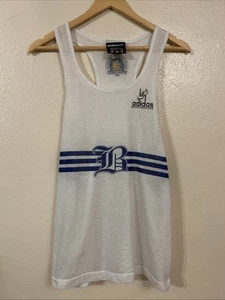 Camiseta sin mangas Adidas 100th Boston Marathon 1996 blanca para hombre grande puntada única años 90’s - Imagen 1 de 7