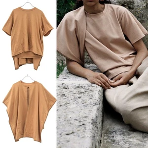 Celine Phoebe Philo 2018 Lookbook Manto Shirt Tee Orange Beige M Cloak Cut Sew - Picture 1 of 5
