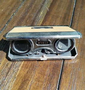 Vintage 1960s Deville Folding Opera Binoculars Sport Glass 2.5x . made In Japan - Picture 1 of 3