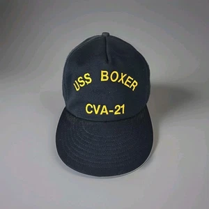 USS Boxer CV-21 Hat Cap United States Navy USN Ship Baseball Cap Adjustable VTG - Picture 1 of 13