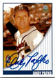 2002 Topps Super Teams ANDY PAFKO Milwaukee Braves AUTO MINT Condition (2) - Picture 1 of 2