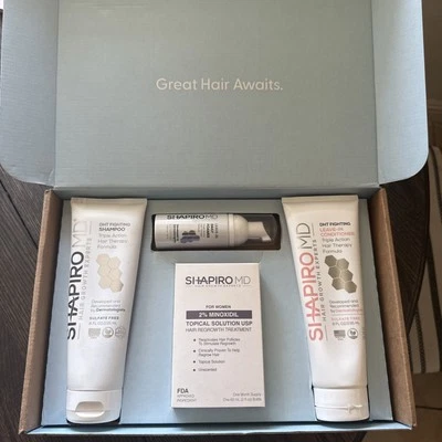 Kit de regeneración del cabello para mujer: champú, acondicionador, 2% minoxidil, espuma sin enjuague Foto 1 de 4