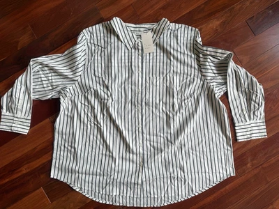 Camisa A New Day para mujer novio a medida manga larga abotonada talla 3X blanca Foto 1 de 4