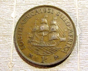 Südafrika 1931 1 Penny Bronzemünze - Bild 1 von 5