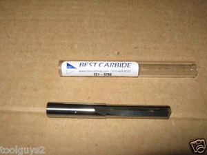 25/64" (.3906) SOLID CARBIDE STRAIGHT FLUTE 140DEG NOTCHED POINT DRILL BIT "NEW" - Picture 1 of 1