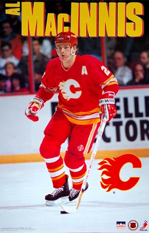 AL MACINNIS 1993 Calgary Flames Original NHL Hockey Vintage Classic 22x34 POSTER Cover